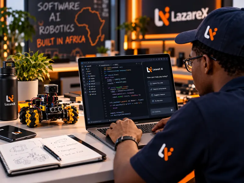 LazareX engineer developing AI and robotics software
